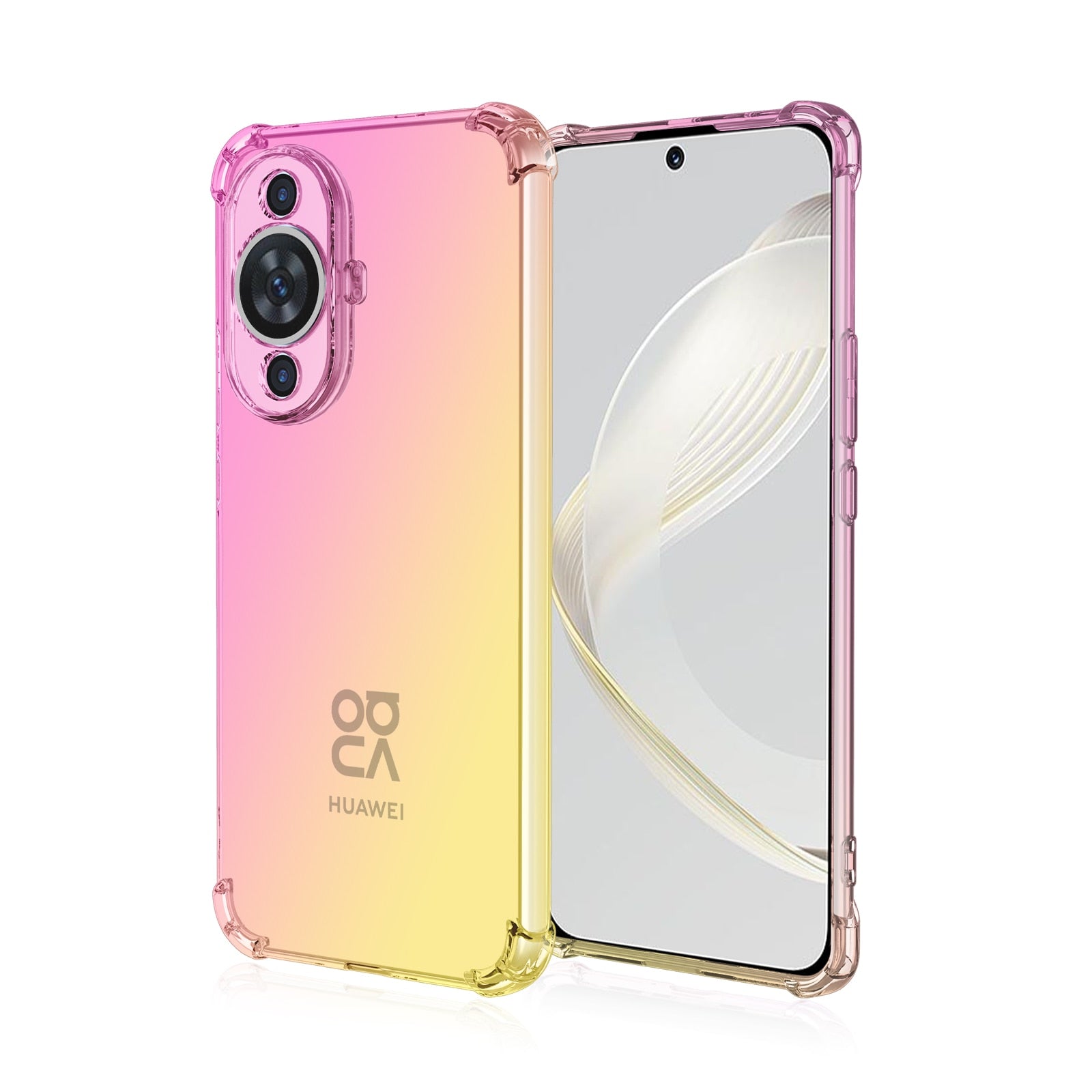 Clear Cute Gradient Huawei Nova 11 Pro Phone Case Slim Anti Scratch Flexible TPU Shockproof Cover for Nova 10 9 SE Y90 Y70 Plus