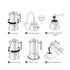 500ML Stainless Steel Thickening Moka Coffee Pot Cuban Italian Espresso Maker Mocha Kettle Kitchen Stovetop Gas Electric Stoves