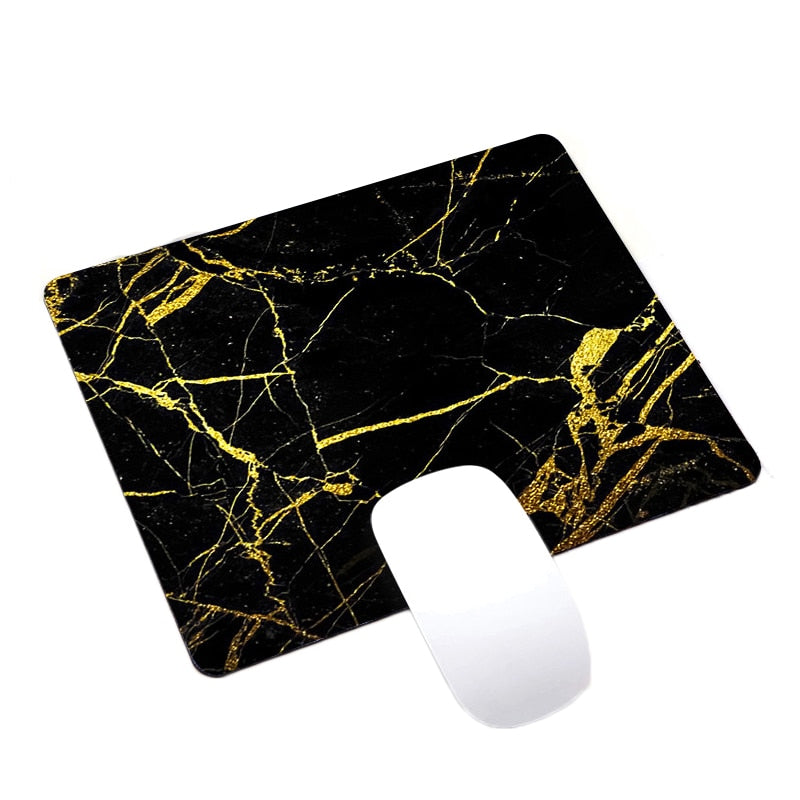 Marble Nordic Style Small Mouse Pad Computer Laptop Mousepad Rectangle Non-slip Rubber Base Deskpad Table Mat Desk Accessories