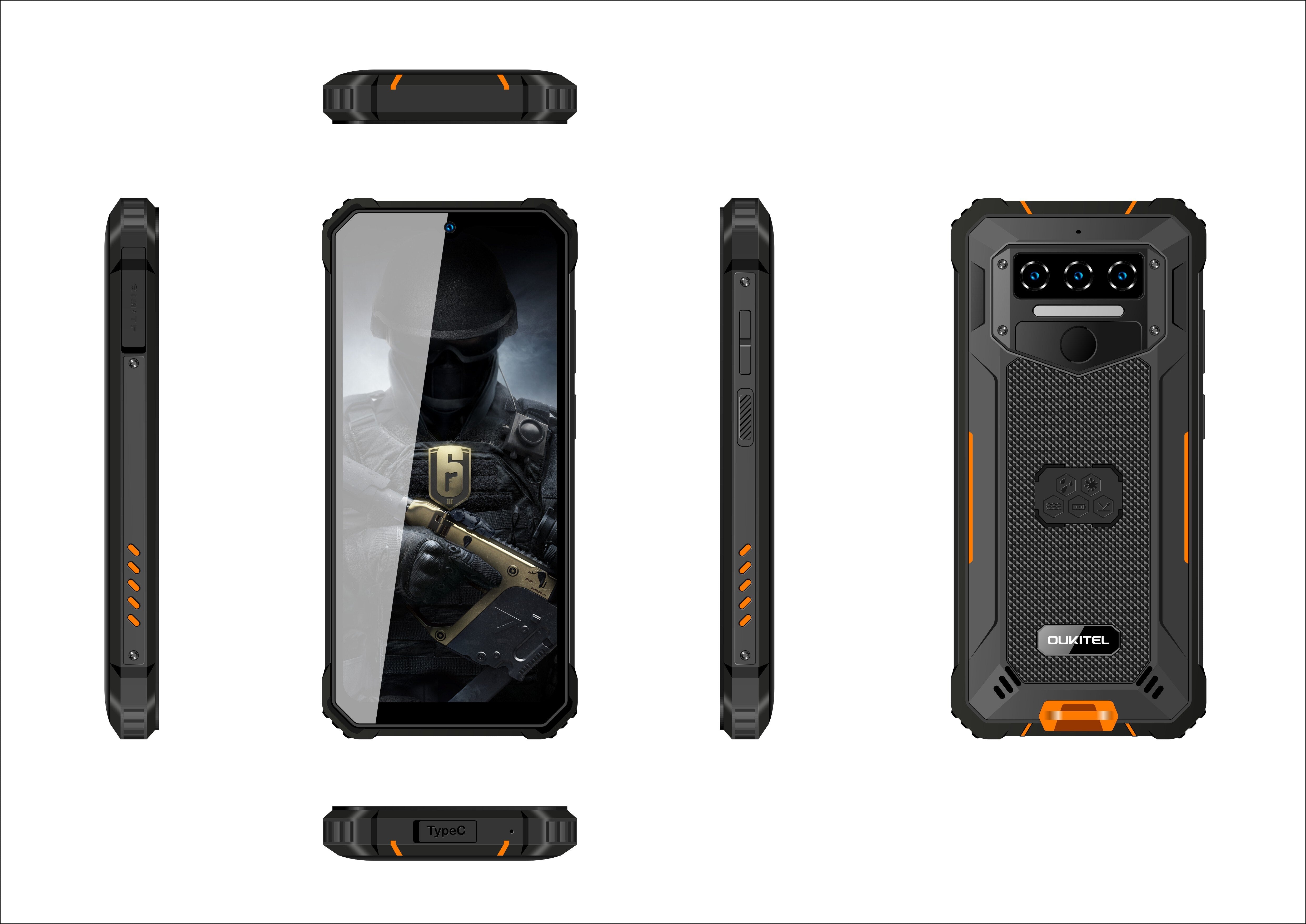 OUKITEL WP23 Rugged Smartphone 6.52" HD+ 10600 mAh Android 13 Mobile Phone 4GB+64GB MT6765 13MP NFC Octa Core Cell Phone