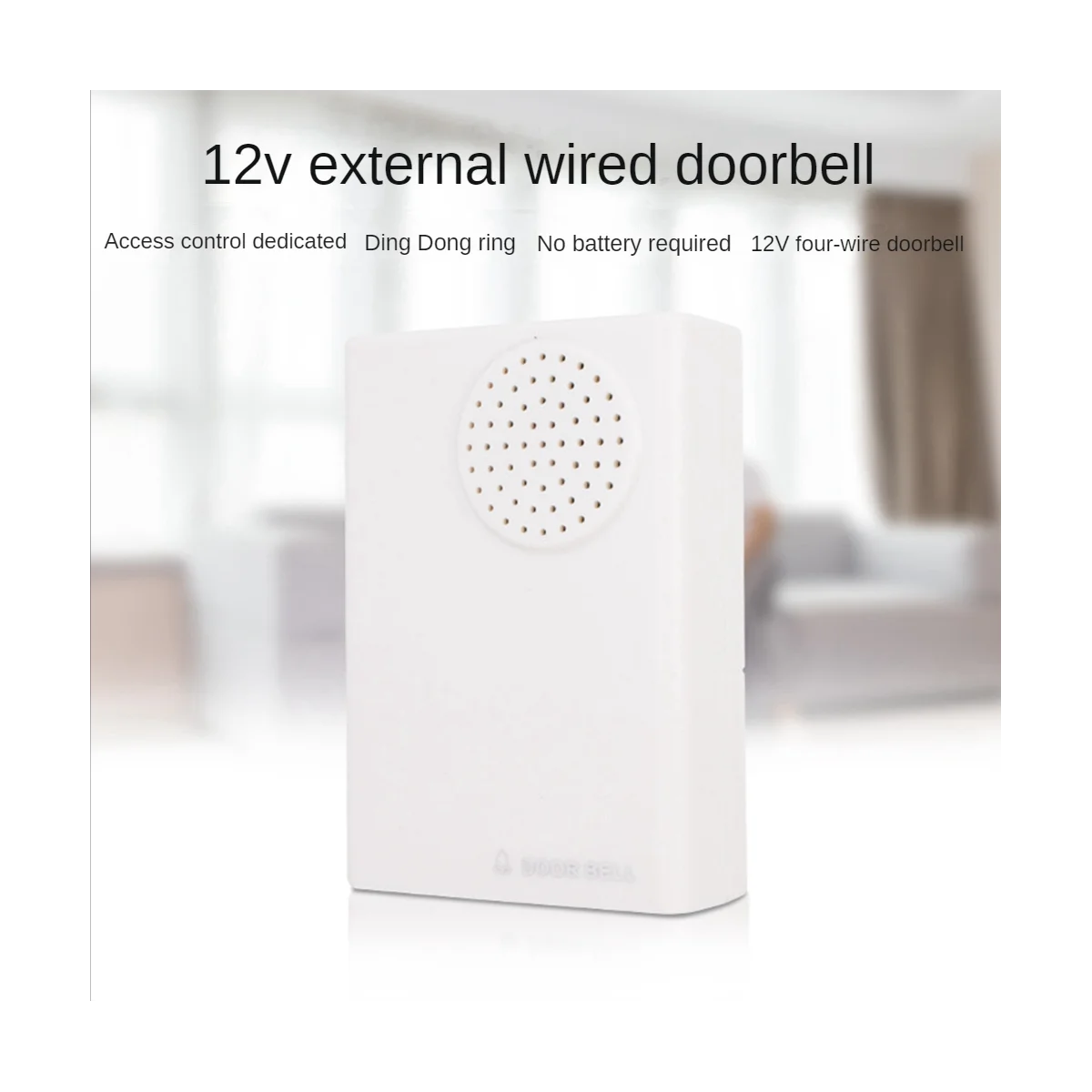 12V Wired Ding Dong Doorbell 4-Wire Doorbell for Access Control