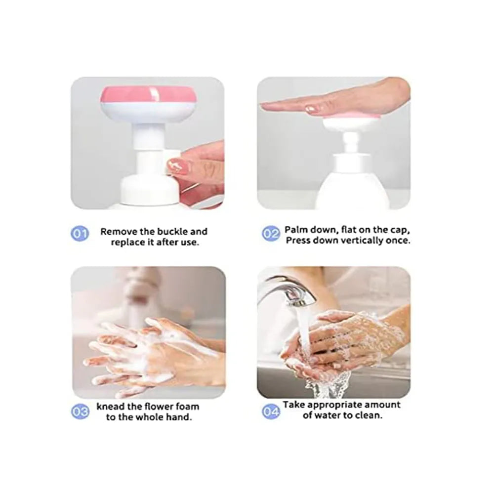 Flower Shaped Foam Dispenser Flower Shape Hand Soap Foam Hand Dispenser Flower Stamp Dispenser Foaming Soap Dispenser for Kids