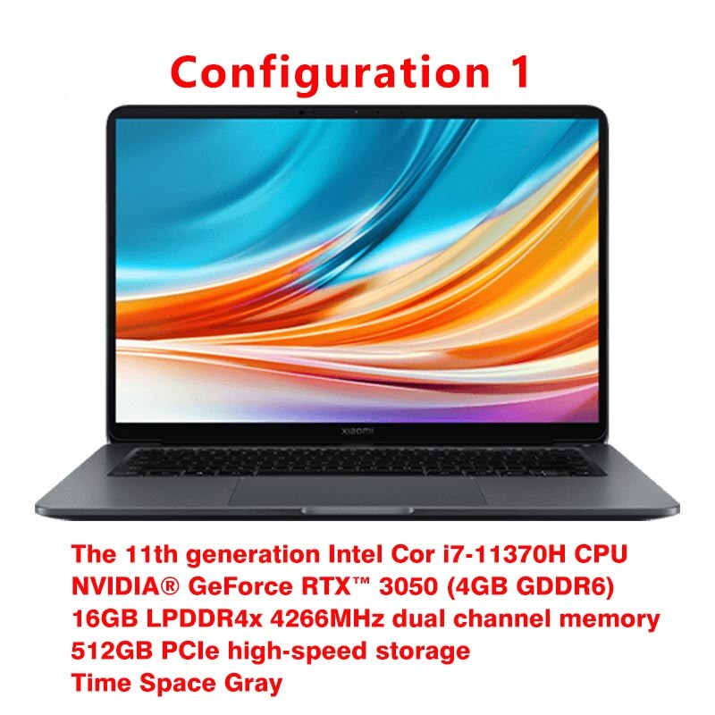 Xiaomi Pro X 14 Laptop 14.0 inch 2.5K 120Hz 100%sRGB 16:10 Screen Intel i7-11370H NVIDIA GeForce RTX3050 16GB RAM Notebook