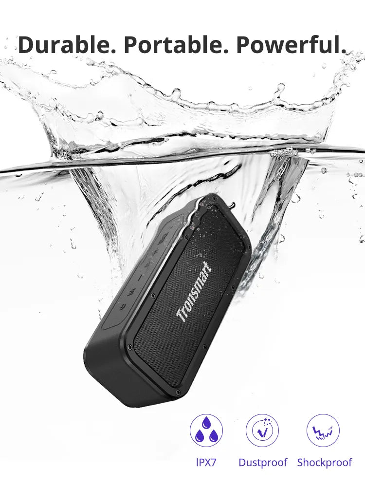 Tronsmart Force Bluetooth Speaker True Wireless Portable Speaker IPX7 Waterproof 40W Speaker with 15H Playtime, Voice Assistant