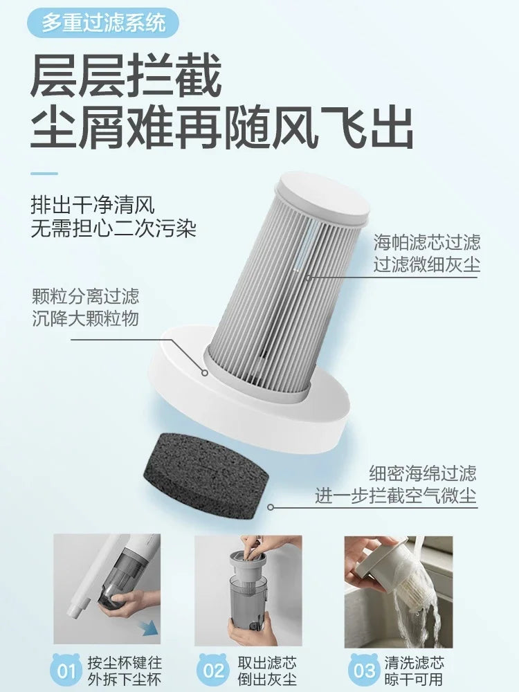 vacuum cleaner household large suction hand-held lightweight  bed mite removal wired vacuum cleaner cat hair removal steam mop