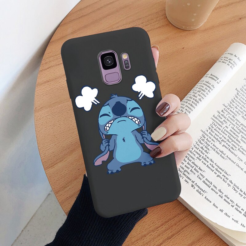 For Samsung Galaxy S9 S 9 Plus Camera Protect Soft Cover Silicone Cute Cartoon Lilo Stitch Phone Case Funda For Samsung S9+ Capa