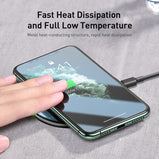 Baseus 15W Fast Wireless Charger For iPhone 14 13 12 For Airpods Visible Qi Wireless Charging Pad For Samsung S22 S10 Xiaomi LG
