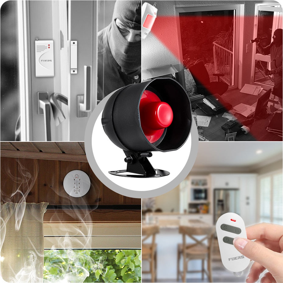 Fuers WIFI Tuya Smart Alarm System Siren Speaker Loudly Sound Home Alarm System Wireless Detector Security Protection System