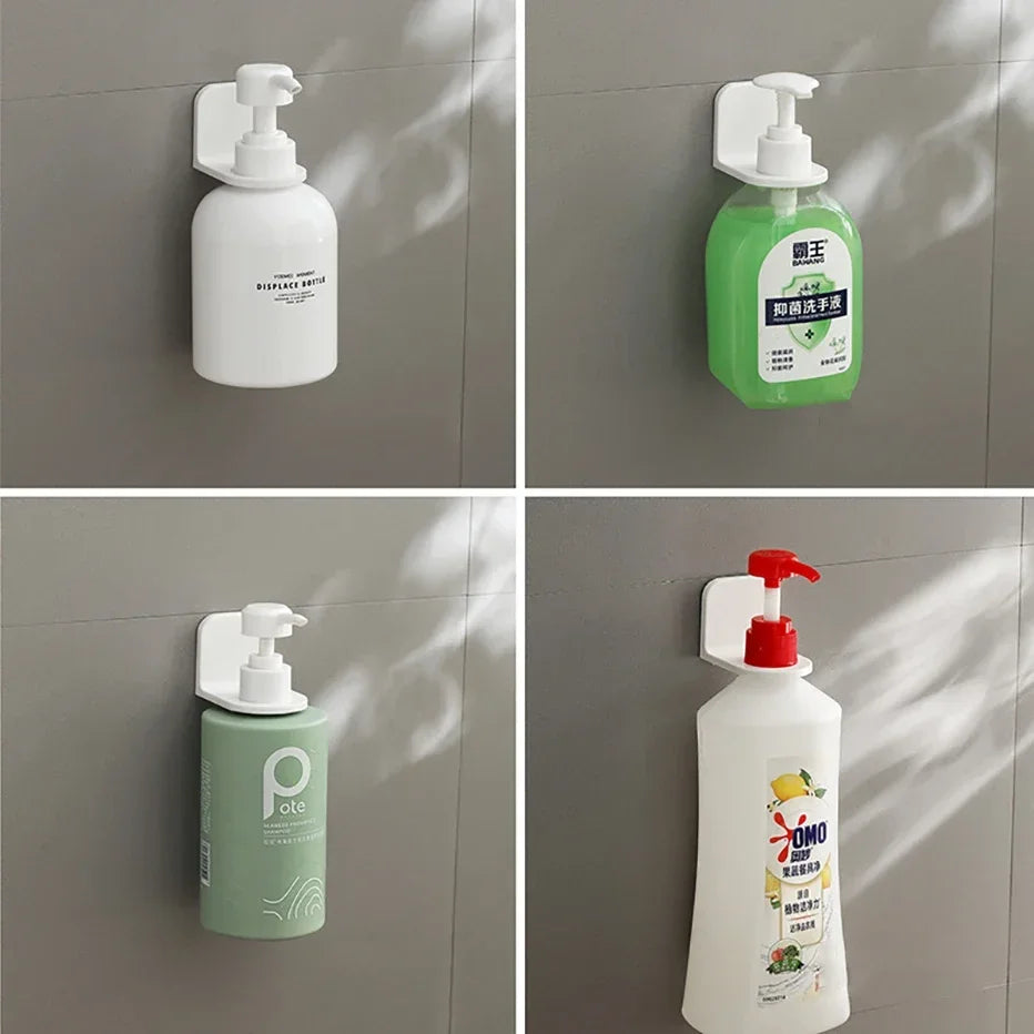 Storage Hanger Holder Bathroom Lotion Dispenser Rack Adhesive Hand Soap Mounted Bottle Wall Shampoo Bottle Adjustable