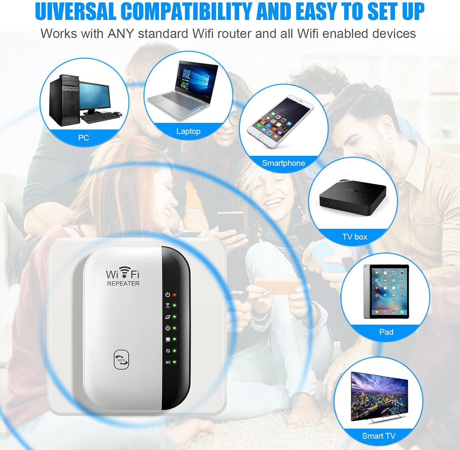 300Mbps Wireless WiFi Repeater Extender Wi-Fi Signal Amplifier 802.11N Wi Fi Network Booster Long Range for Router