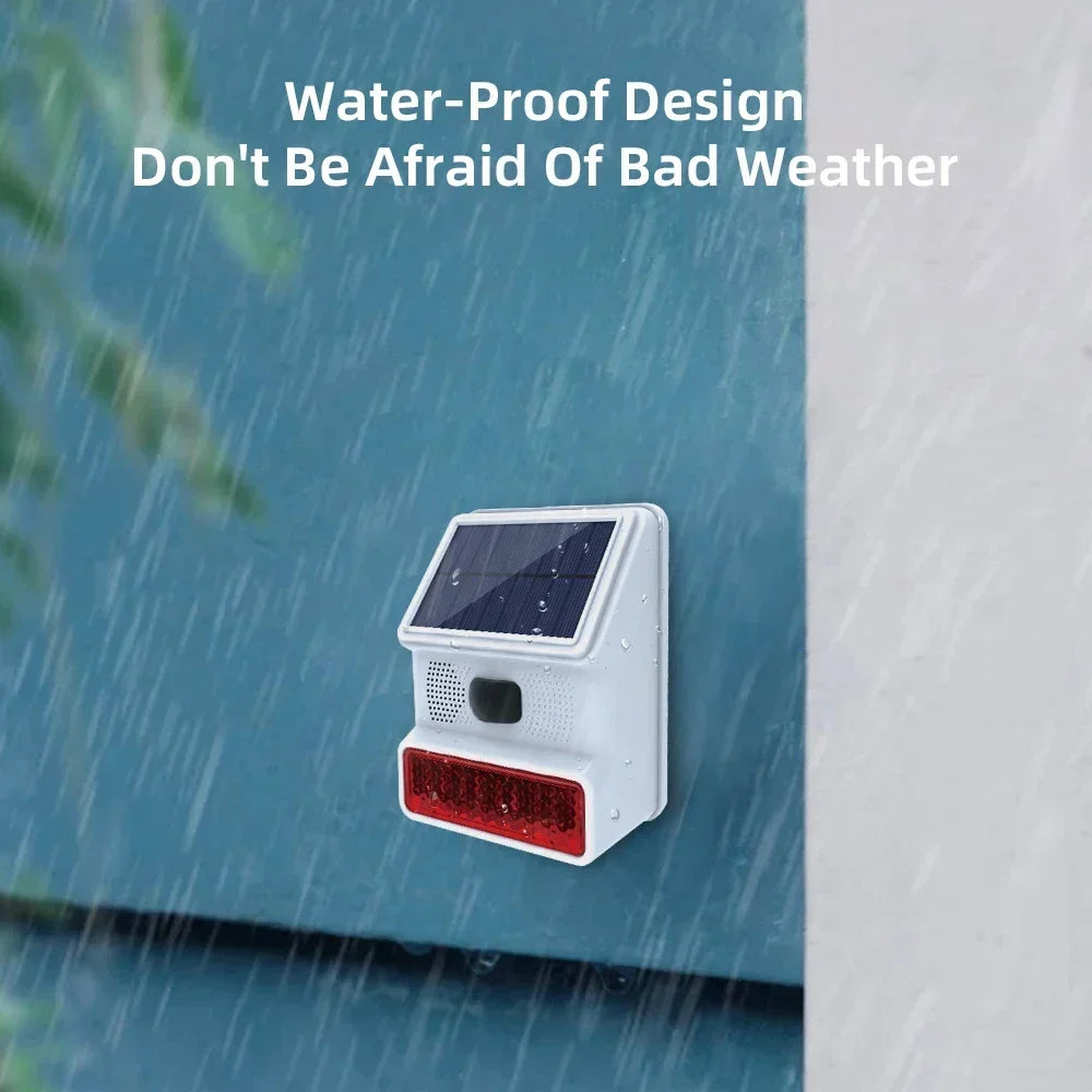 YUPA Wireless Outdoor Solar Waterproof Alarm For Family Alarm 433MHz Home Safety Alarm System Outdoor Siren External Alarm Siren