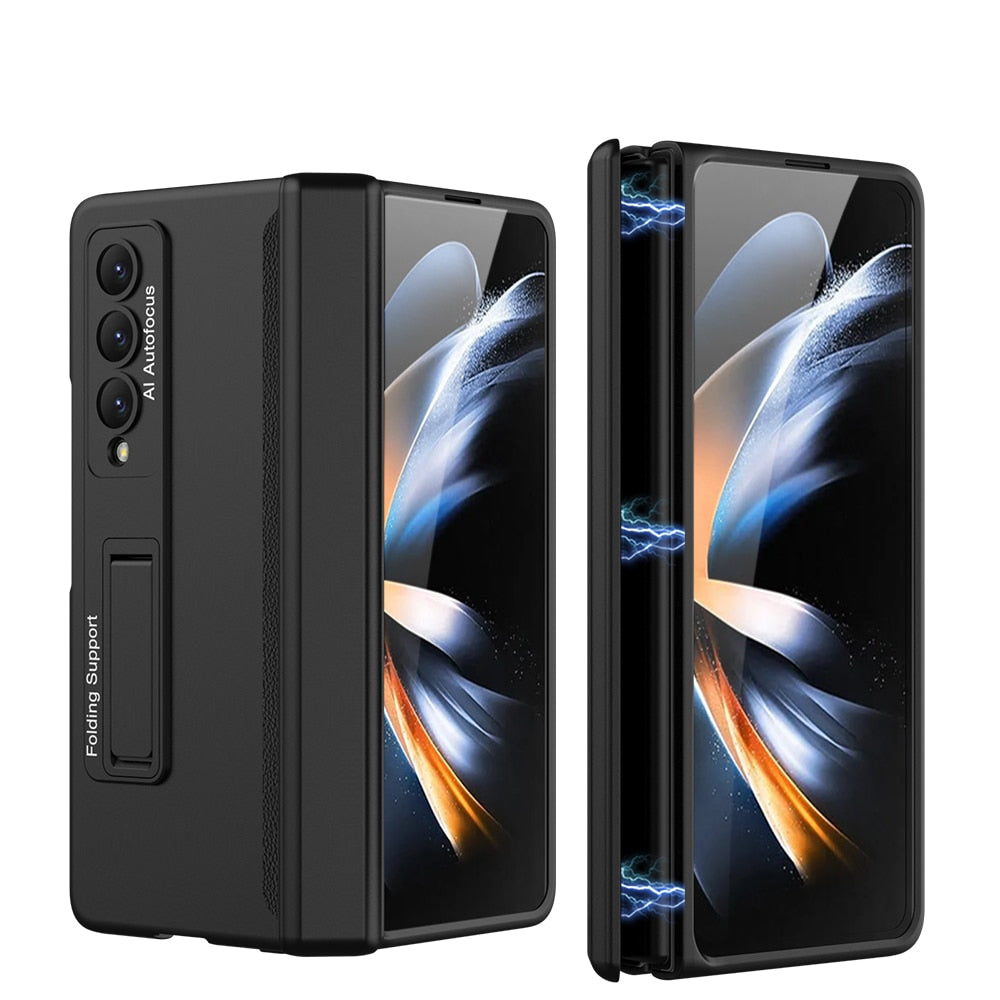 Shockproof Armor Case for Samsung Galaxy Z Fold 4 5G Magnetic Hinge Case Stand Hard PC Cover for Samsung Z Fold4 Kickstand Case