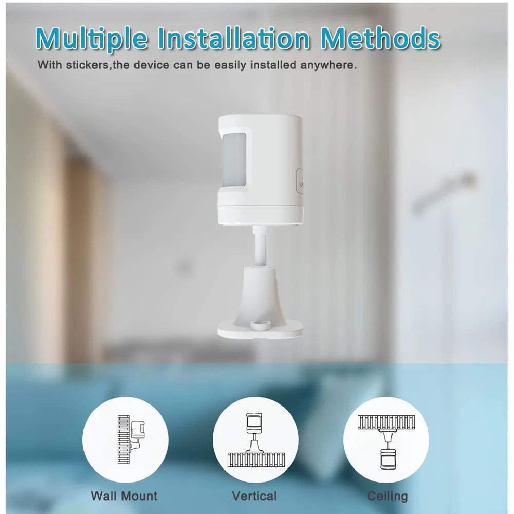 Smartrol Mini Infrared Motion Sensor PIR Alarm Detector With Battery Radio Frequency 433 MHz For Home Security Alarm System