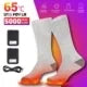 New Electric Heat Socks Feet Warmer Heated Sports Stockings Electric Hot Sock for Winter Skiing Heating Unisex Outdoor
