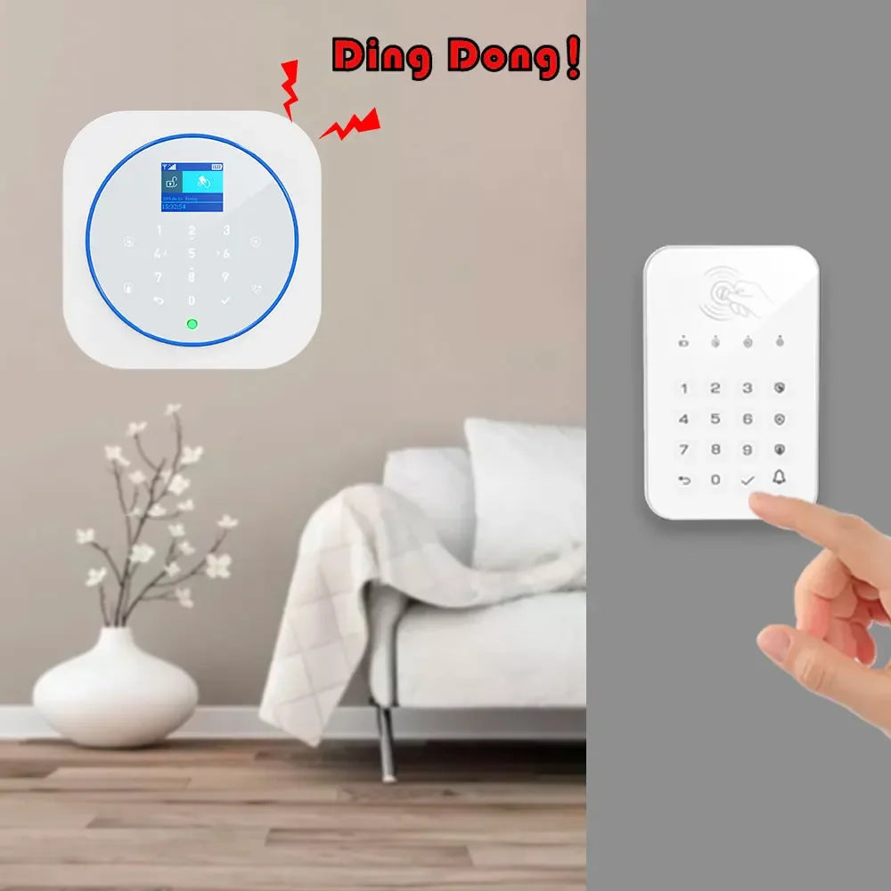 ZONAN G12 Security Alarm System Tuya Wifi Wireless Touch Keypad GSM RFID Card App Control Burglar Fire Alarm Smart Home Kits