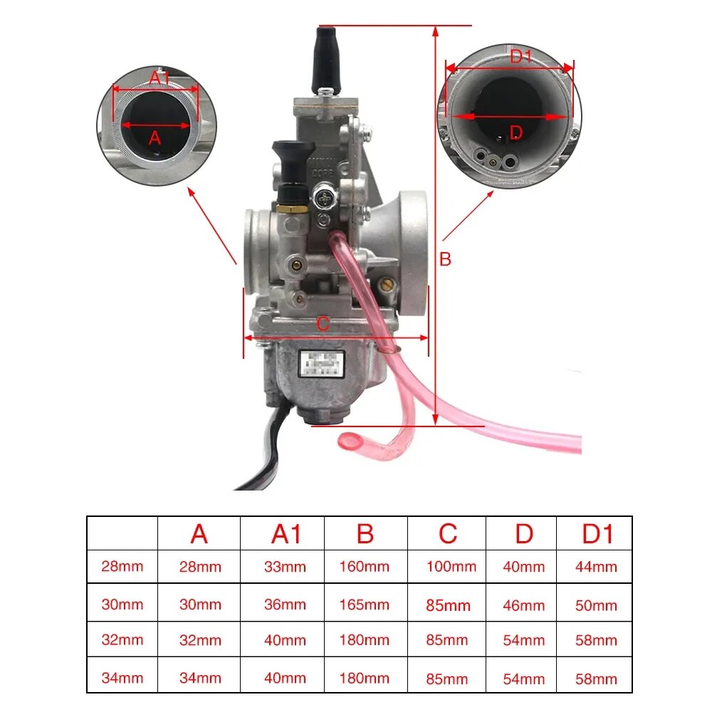 ZSDTRP For Mikuni Carburetor Vergaser Carb TM24 TM28 TM30 TM34 TM32 TM38 Flat Slide Carburetor Spigot TM34-2 42-6100