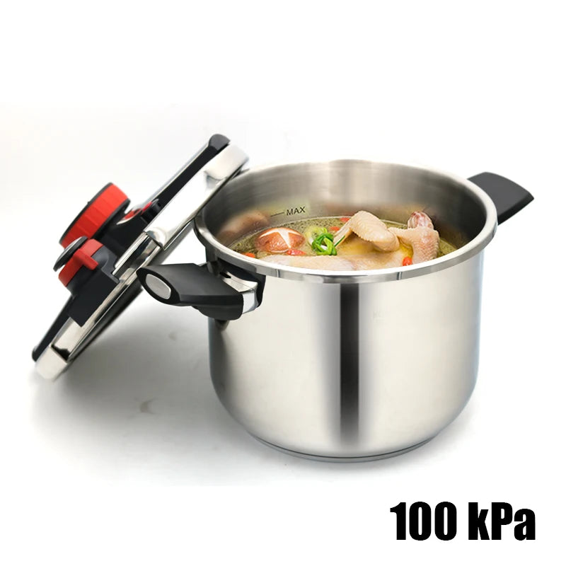 6/8L Kitchen Stainless Steel Pressure Cooker Induction Cookers Gas Stove Outdoor Camping Cook Tool Multi  Steamer