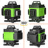 12 /8 Lines Laser Level set Green Light High-precision Automatic Line-laying Stick Wall Instrument Construction Tools Set