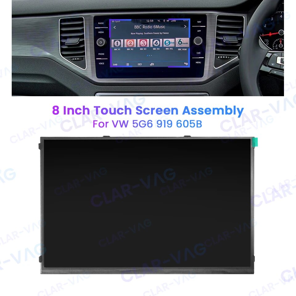 Car CD Player Navigation Radio Screen Assembly 8 Inch 5G6919605B 5G6919605A For VW MK7 Golf 7 Passat b8 Polo mk6