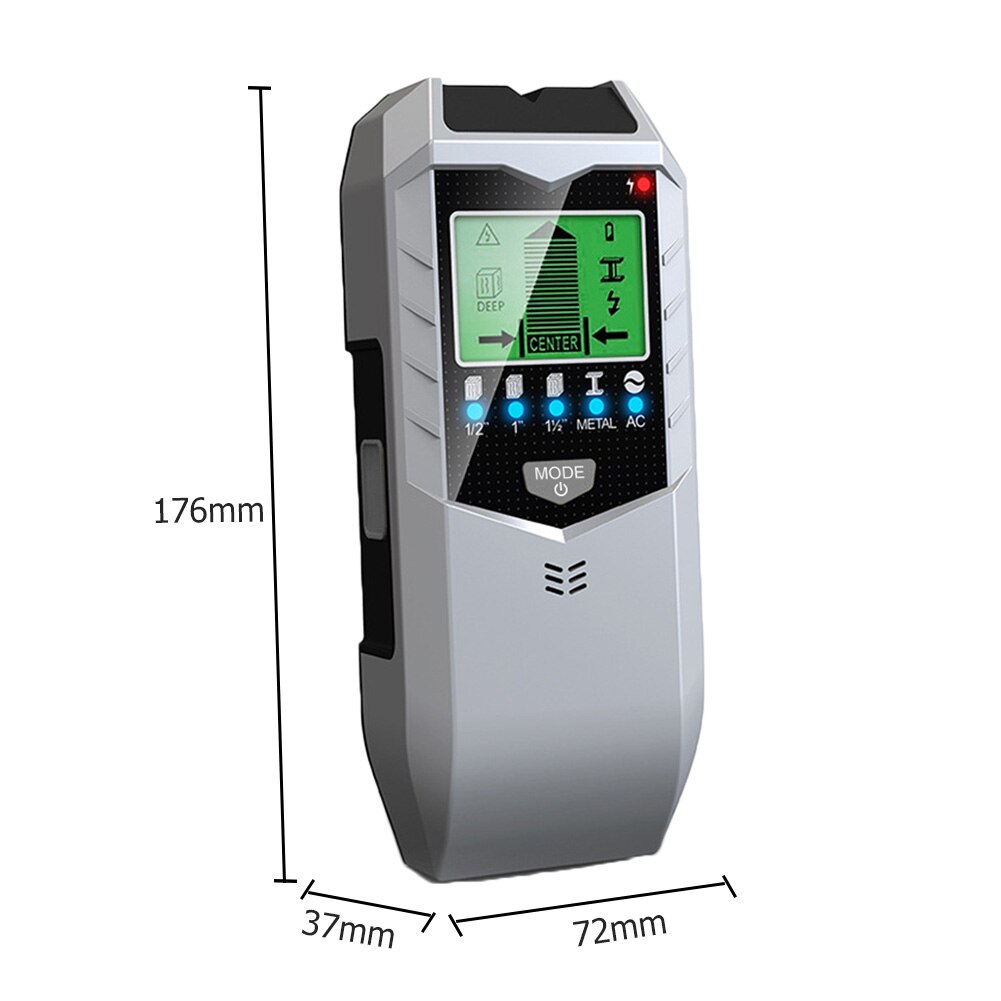 Handheld Depth Metal Detector Precise Positioning Portable Home Wood Pipe Stud Finder Wall Scanner Sensor for Wire Detect Metal
