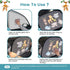 Car SunShade Side Window Cartoon Window For Children Adults Adsorption SunShade Cover Rear Side Auto Window Sunvisor Mesh