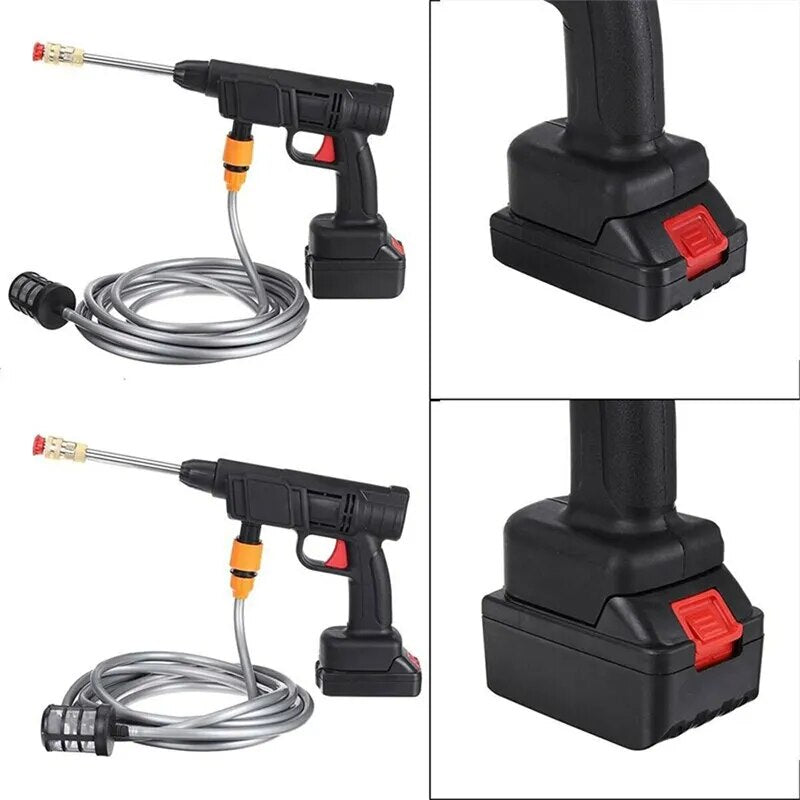 Portable High Pressure Cleaner Car Water Gun Lithium Battery Rechargeable Cordless Spray Cleaning Pump