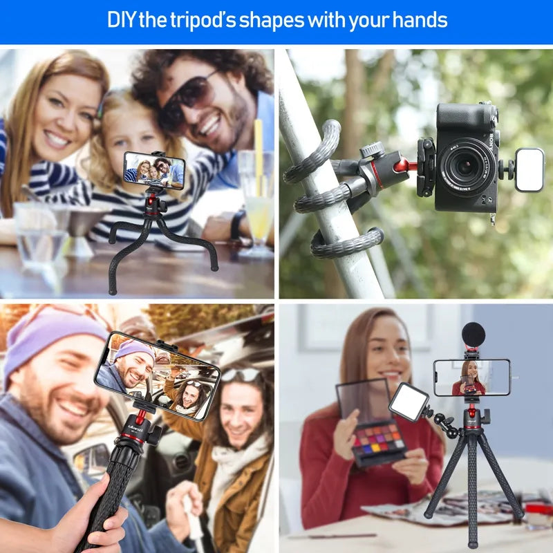 Ulanzi MT-11 Flexible Tripod For Phone DSLR Camera Stand With Remote Control Mini Octopus Legs For iPhone 13 14 Pro Max Holder