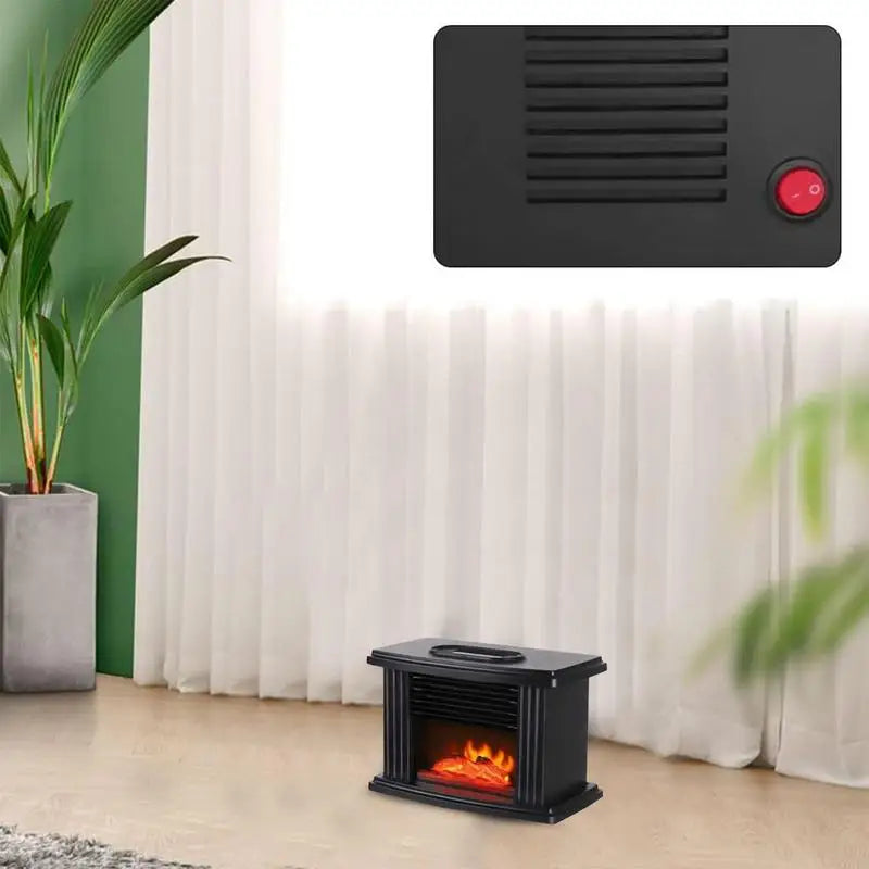 Electric Fireplaces 1000W Electric Stove Heater With 3D Flame Indoor Space Decorative Heaters For Study Room Game Room Living