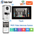 WiFi TUYA Smart APP 7 Inch 1080P Home Intercom Kit Wireless Video Door Phone Wired Doorbell for Villa Flat RFID Access Control