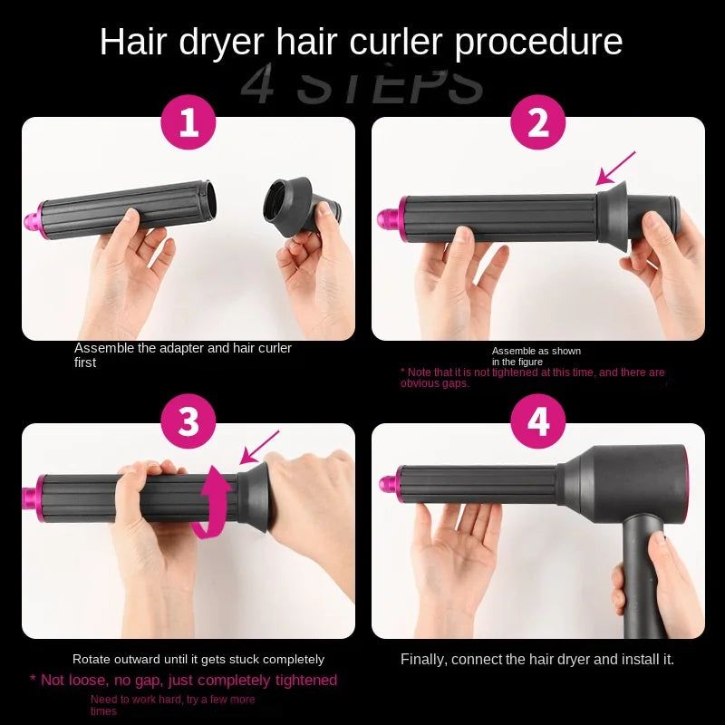Suitable for Dyson Hair Dryer Curling Iron Air Nozzle Inside and Outside 40mmHD03/08 New Hair Dryer Accessories