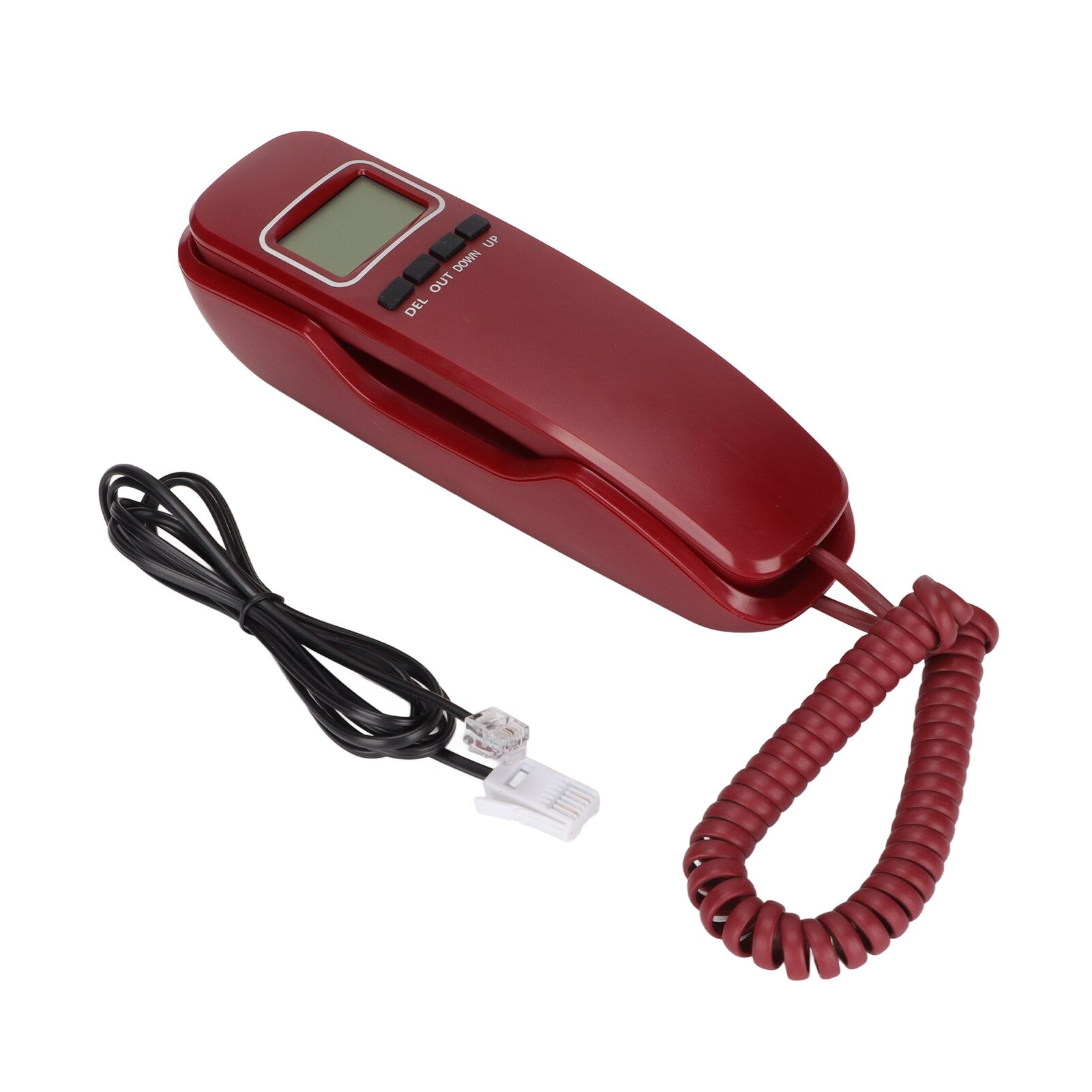 Corded Phone LCD Screen Landline Phone Adjustable Ringtones Wired Telephone With Redial And Calendar For Home Office