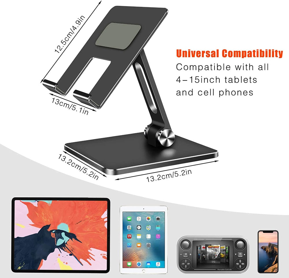 Metal Desk Mobile Phone Holder Stand For iPhone iPad Xiaomi Adjustable Desktop Tablet Holder Universal Table Cell Phone Stand