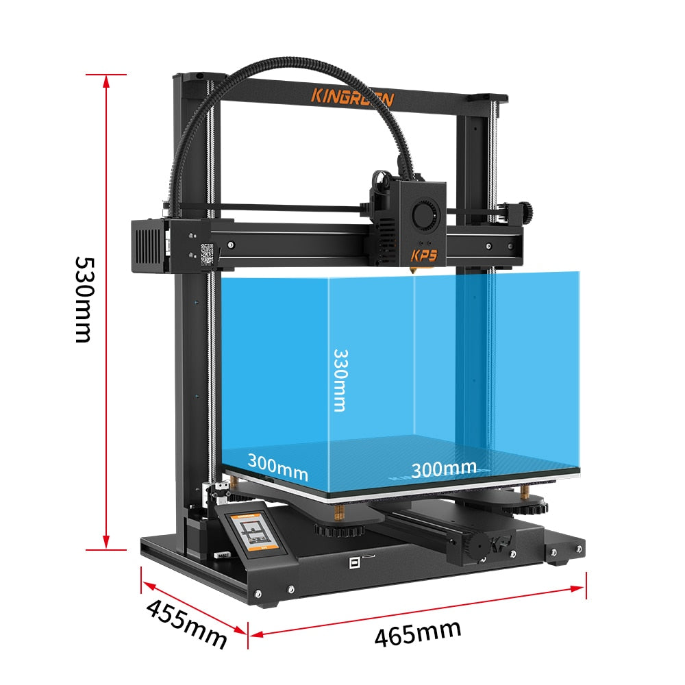 KINGROON 3D Printer KP3S KP3S PRO/ S1/ V2 KP5L KIT Fast Assembly High Precision Printing Linear Guide Rail FDM Impresora 3d