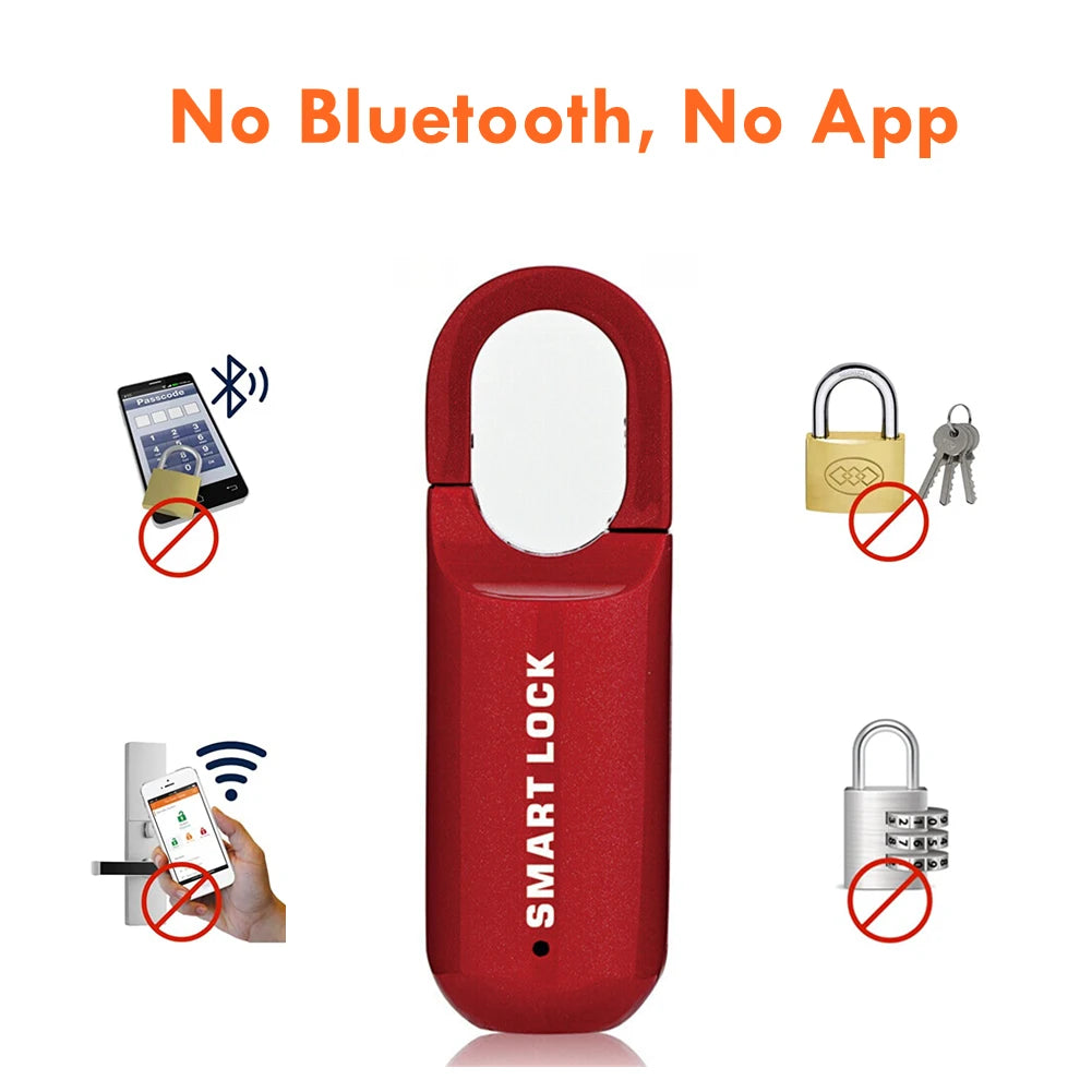 Tuya Smart Home Fingerprint Locks Padlock Waterproof Bluetooth Biometric Electronic Lock USB Rechargeable Security Protection