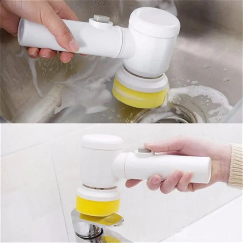 Efficient Electric Clean Scrubbers Brush Bathroom Wash Brush Handheld Bathtub Brush Electric Brush Kitchen Care Washing Cleaning