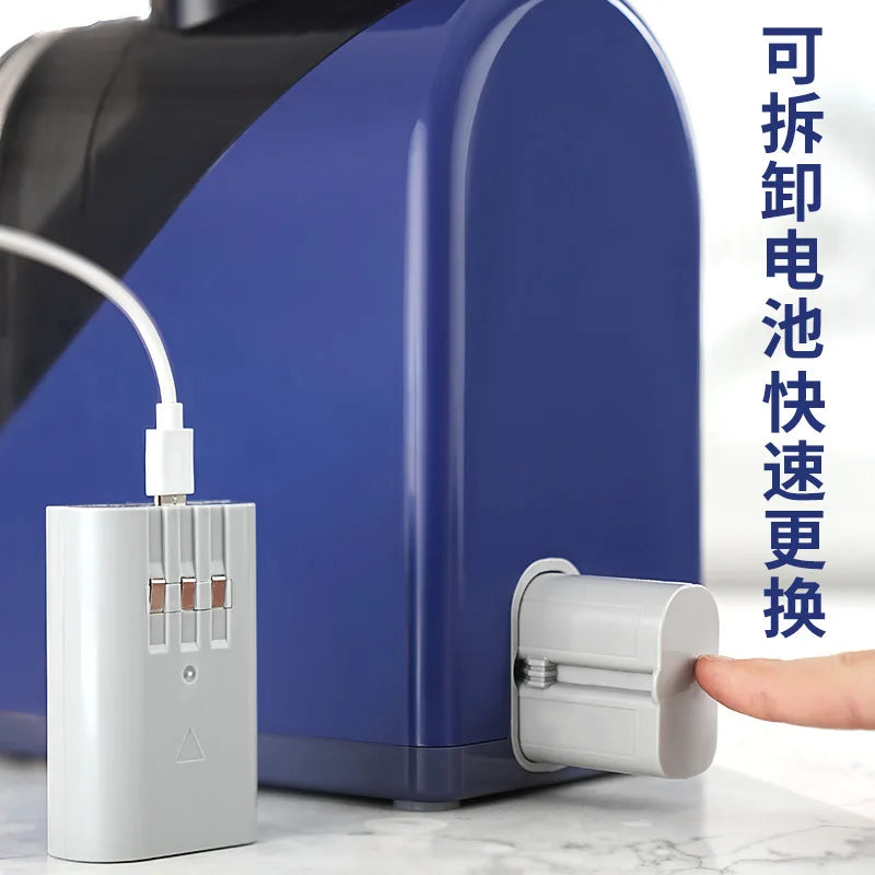 Ice Crusher Usb Charging Ice Crusher Household Small Milk Tea Ice Crusher Electric Double Knife Ice Crusher