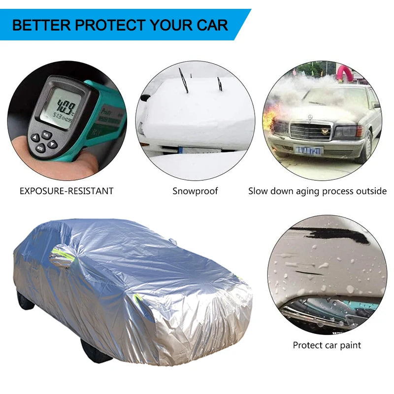 Kayme Full Car Covers Dustproof Outdoor Indoor UV Snow Resistant Sun Protection polyester Cover universal for SUV Toyota BMW VW