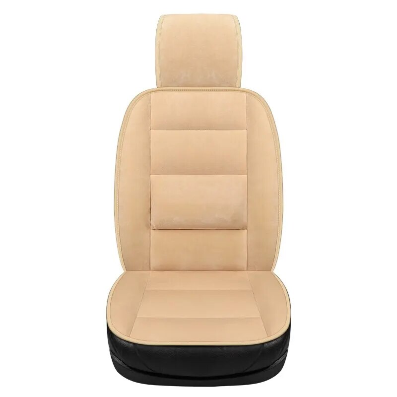 Autumn and Winter Warm Plush Solid Waist Wear-resistant Car Single Row Seat Cushion