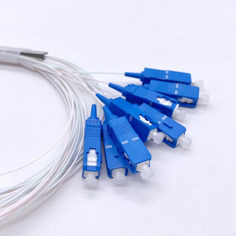 SC/UPC PLC Splitter 1x2 1X8 1x16 SM Single Mode 0.9mm G657A1 LSZH PVC 1m FTTH Fiber Optic Splitter UPC Free shipping