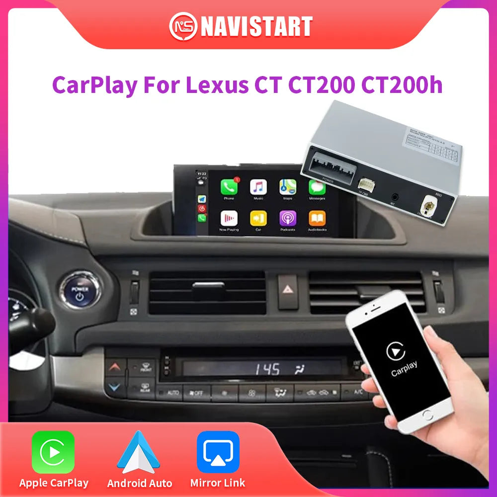 NAVISTART Wireless CarPlay For Lexus CT CT200 CT200h 2015-2020 with Android Auto Mirror Link AirPlay Car Play Functions