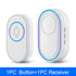 Awapow IP65 Waterproof Wireless Doorbell Smart Home Outdoor Door Bell 39 Ringtone 4 Volume Adjustable LED Flash Security Alarm