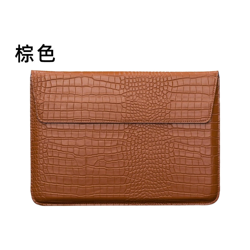 Pu Leather Laptop Sleeve For Macbook Air 13 Case Pro Retina 11 15 Notebook Stand Cover For Huawei Shell Laptop Bag Unisex