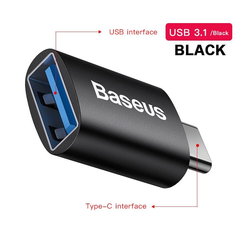 Baseus USB 3.1 OTG Adapter USB to Type C Type-C to USB-A Male to Famale Converter For Laptop PC Mobile Cell Phone Data Transfer