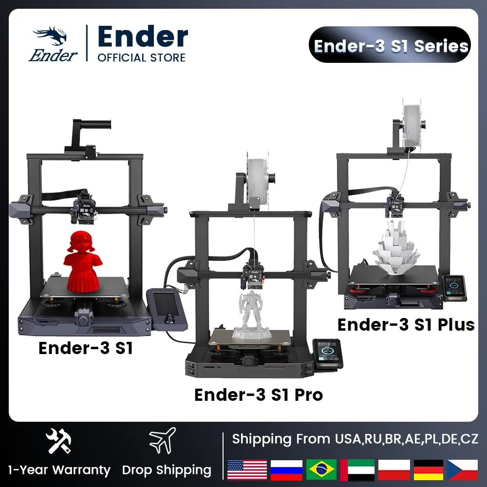 Creality Ender-3 S1 3D Printer Ender-3 S1 Pro Ender-3 S1 Plus With 32 Bits Silent Motherboard CR Touch Automatic Bed Leveling