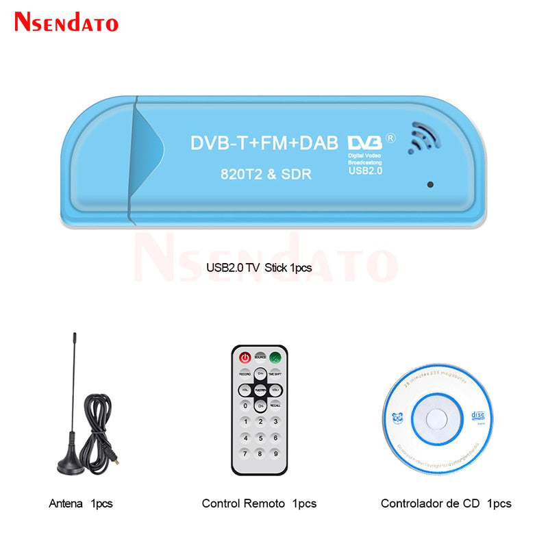Digital RTL2832U & R820T2 USB2.0 Smart DVB-T SDR TV Stick Tuner DVB-T+FM+DAB RTL SDR TV Receiver Dongle With Antenna For windows