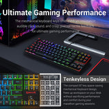 Redragon Keyboard Mouse Set K552-RGB-BA Mechanical Gaming Keyboard and Mouse Combo Wired RGB LED 60% for Windows PC Gamers