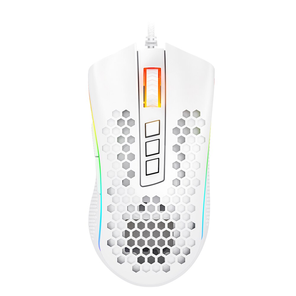 REDRAGON Storm M808 USB Wired RGB Gaming Ultralight Honeycomb Mouse 12400 DPI Programmable Game Mice for Computer PC Laptop