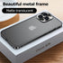 Luxury Electroplated Metal Frame Case For iPhone 14 Pro 14 13 12 11 Pro Max 14Plus rosted Acrylic Back Plate Phone Cases
