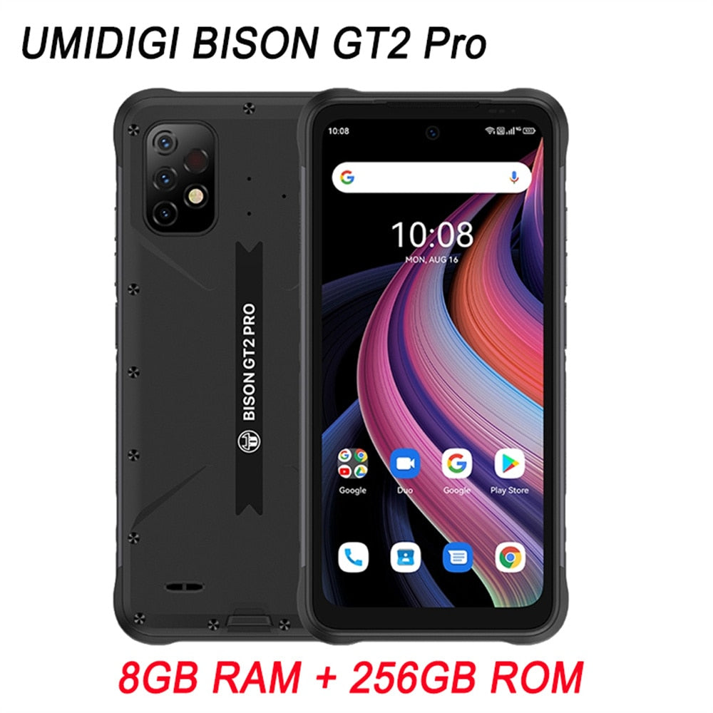 UMIDIGI BISON GT2/GT2 Pro 4G Rugged Smartphones 8GB+128/256GB 6.5'' Android 12 Helio G95 Octa Core 64MP Camera NFC 6150mAh Phone