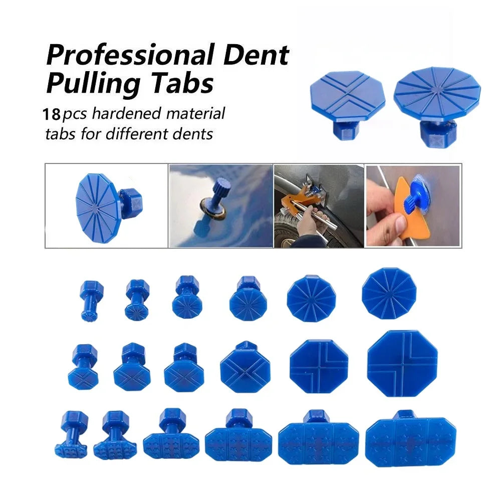 60/100/120Pcs New Glue Pulling Tabs Car Body Dent Removal Pulling Tabs Paintless Dent Repair Tools Glue Puller Tabs Set